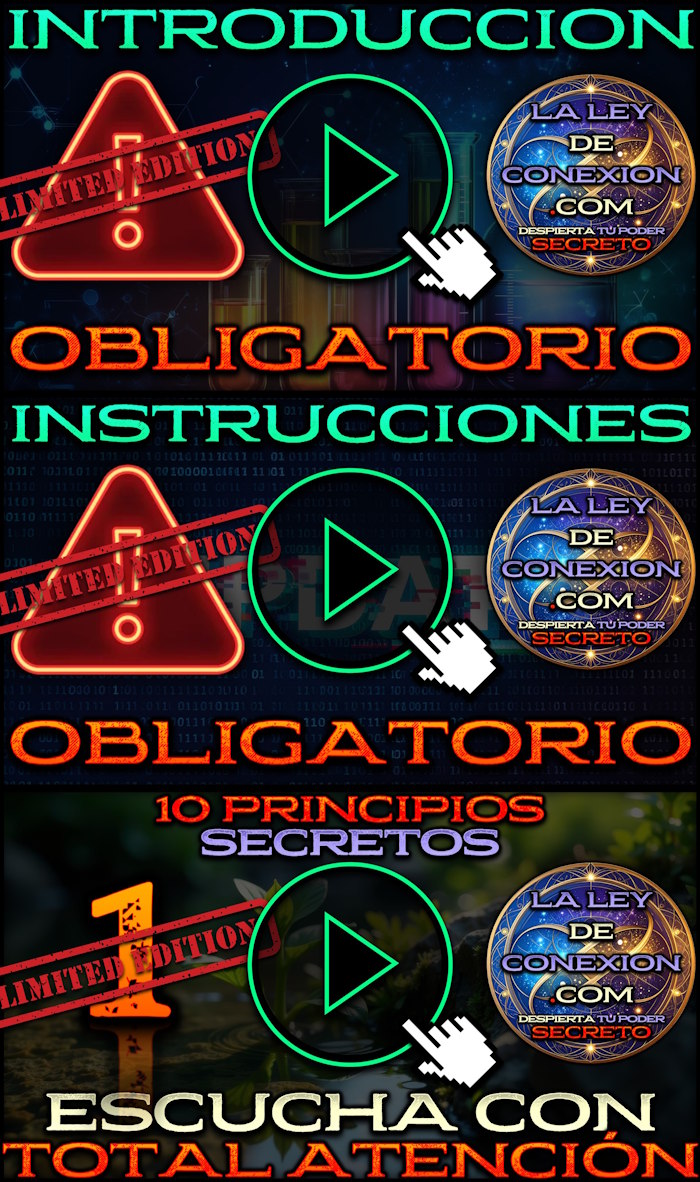 Carátulas de los 3 primeros videos del programa 10 Principios secretos juntas.